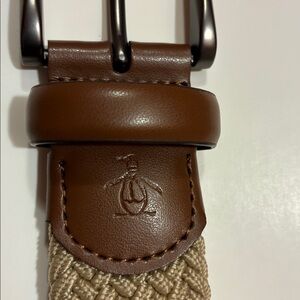 Penguin Woven Leather Belt/ Men